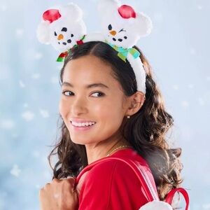 Mickey Mouse Snowman Holiday Ear Headband for Adults